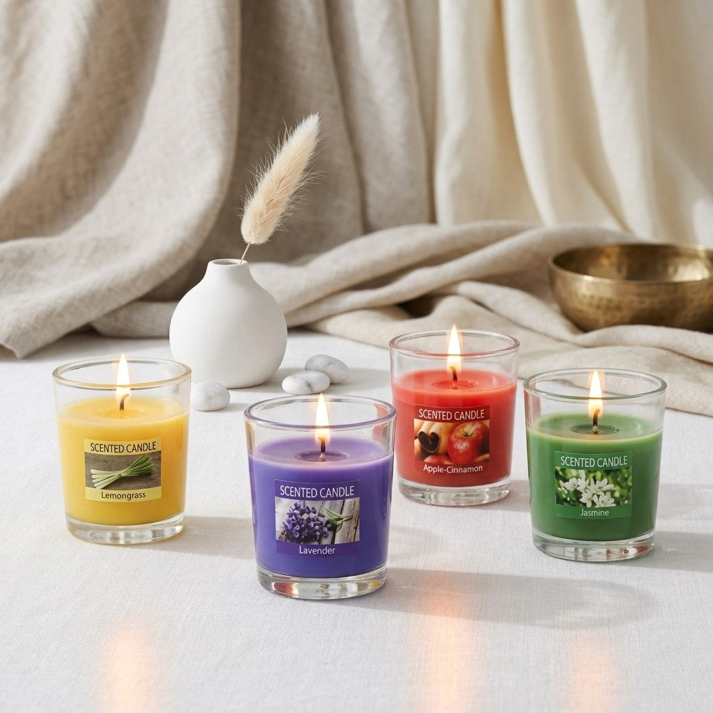Scented Candle in Votive Glass, Set of 2